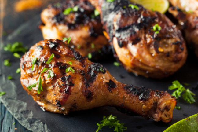 a close up of food